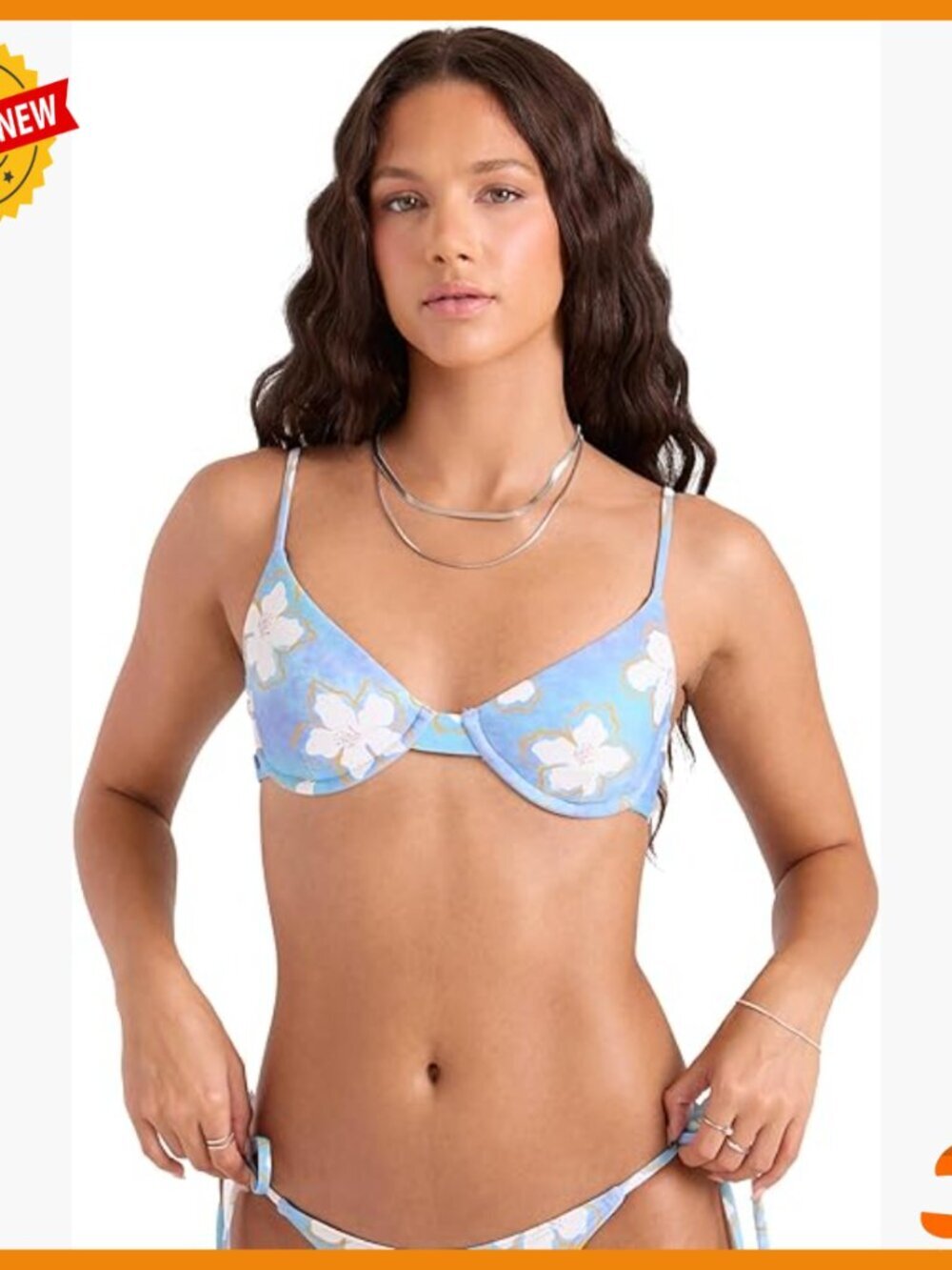 Underwire Bikini Top with Removable Cups, Adjustable Straps, Beach & Pool Wear